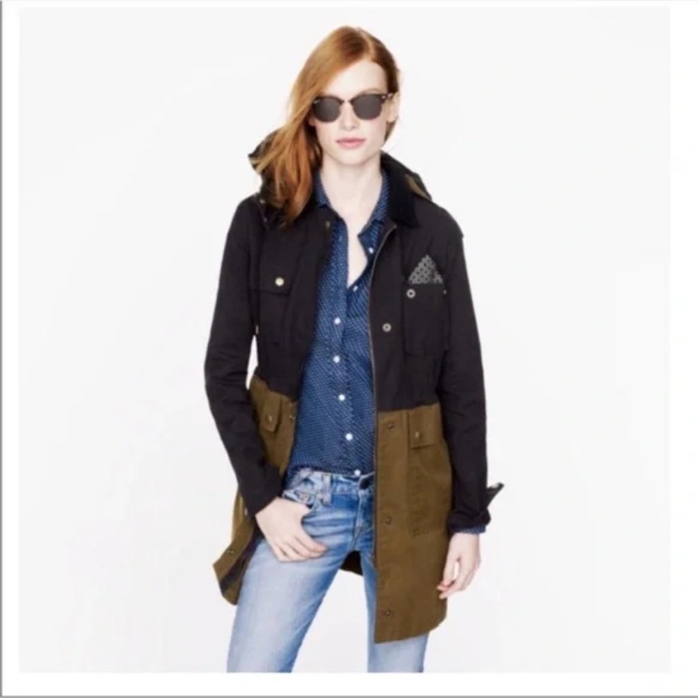 J Crew Block Color Field Jacket In Navy Blue And … - image 2